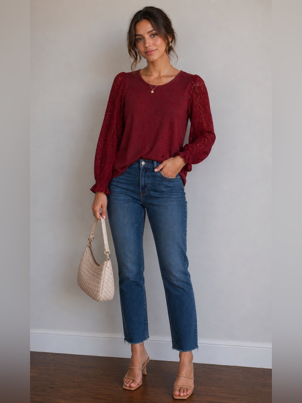 MADEWELL Puff Sleeve Top sz M